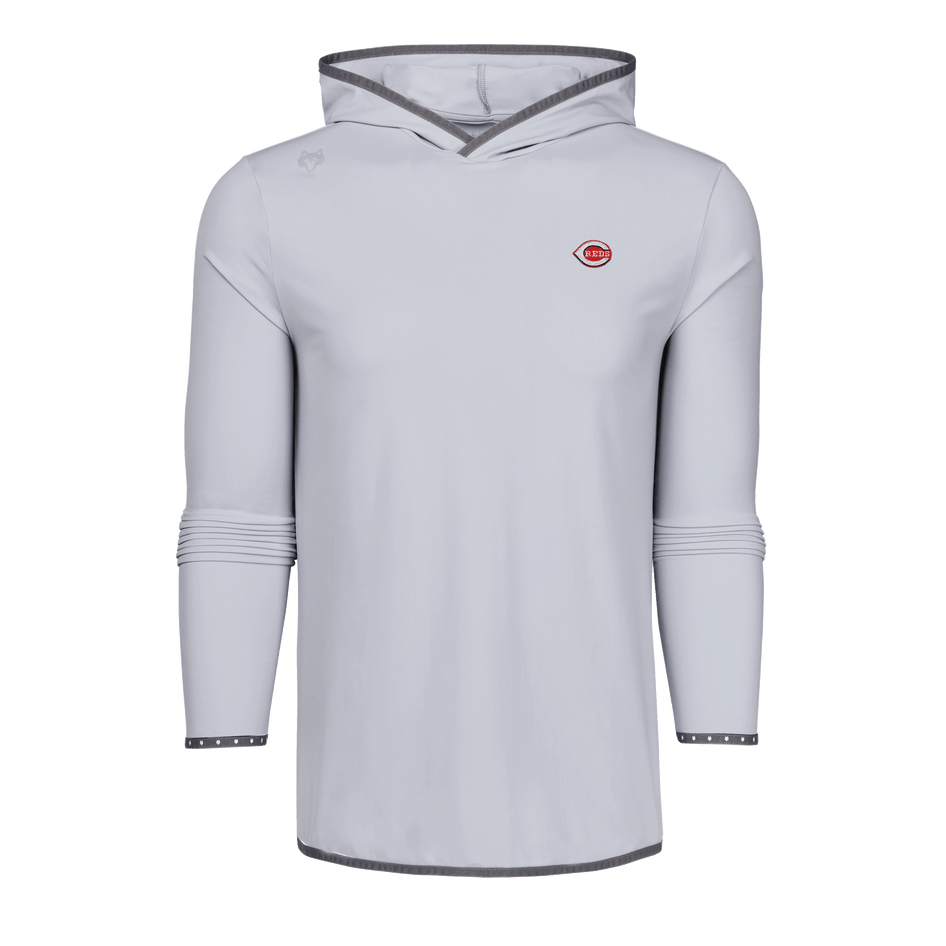 Arvon Men's Cincinnati Reds Colorado Hoodie - Front Flat Lay, Contrast Trim Detail | Greyson Clothiers
