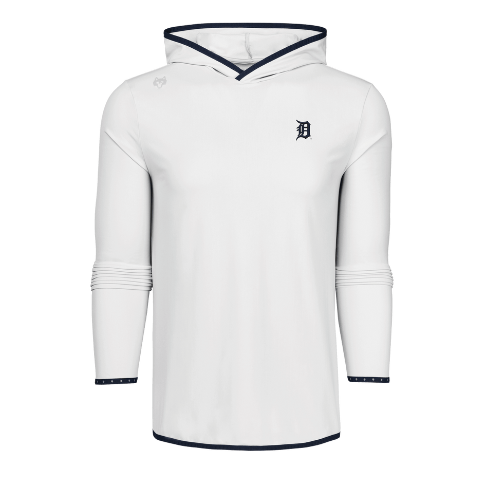Arctic Detroit Tigers Colorado Hoodie - Ghost Mannequin, Elasticated Cuffs & Navy Tipping Detail | Greyson Clothiers