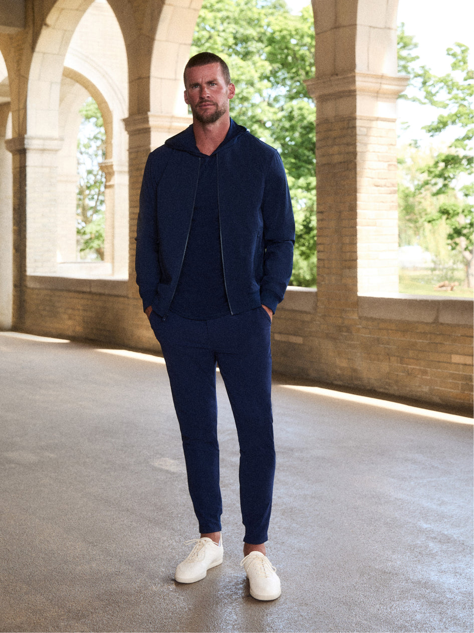 Navy Men's Premium Golf Lifestyle Bundle - Full Look On Model | Greyson Clothiers