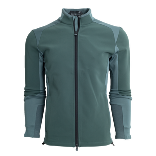Greyson Clothiers Sequoia Sport Jacket in Scareb - Full-Zip Mock Neck Golf Jacket, Front View | Greyson Clothiers