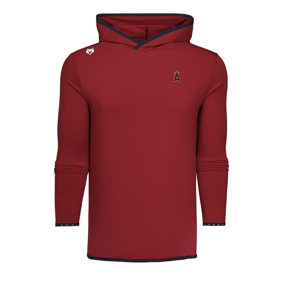 Varsity Red MLB Los Angeles Angels Colorado Hoodie - Flat Lay Front, Angels Chest Logo | Greyson Clothiers