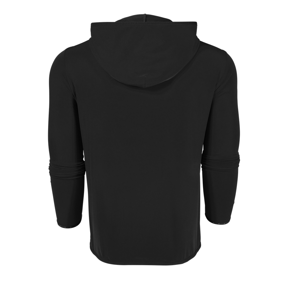 Shepherd Black Greyson Colorado Hoodie - Back View, Funnel Hood & Elasticated Sleeves | Greyson Clothiers