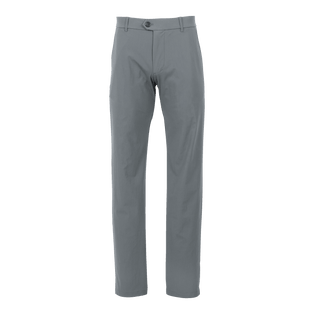Slate Grey Performance Golf Trouser, Slim Fit Flat Front - Front View | Greyson Clothiers
