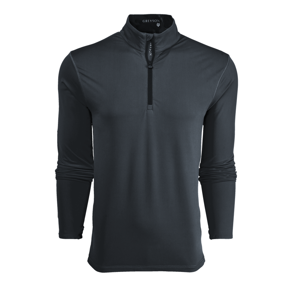 Shepherd Colorado Quarter-Zip Men's Technical Golf Midlayer in Charcoal - Front View | Greyson Clothiers