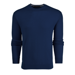 Maltese Blue Greyson Clothiers Tomahawk Cashmere Crewneck Sweater - Front View