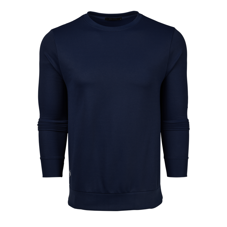 Bonneville Siasconset Crewneck - Front View, Brushed Pique Fleece Men's Pullover | Greyson Clothiers