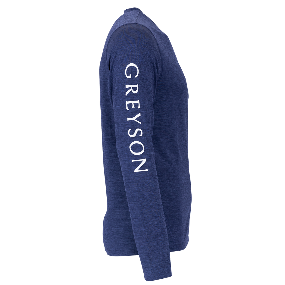 Greyson Clothiers Wolf Of Queens Guide Long Sleeve Tee in MALTESE BLUE