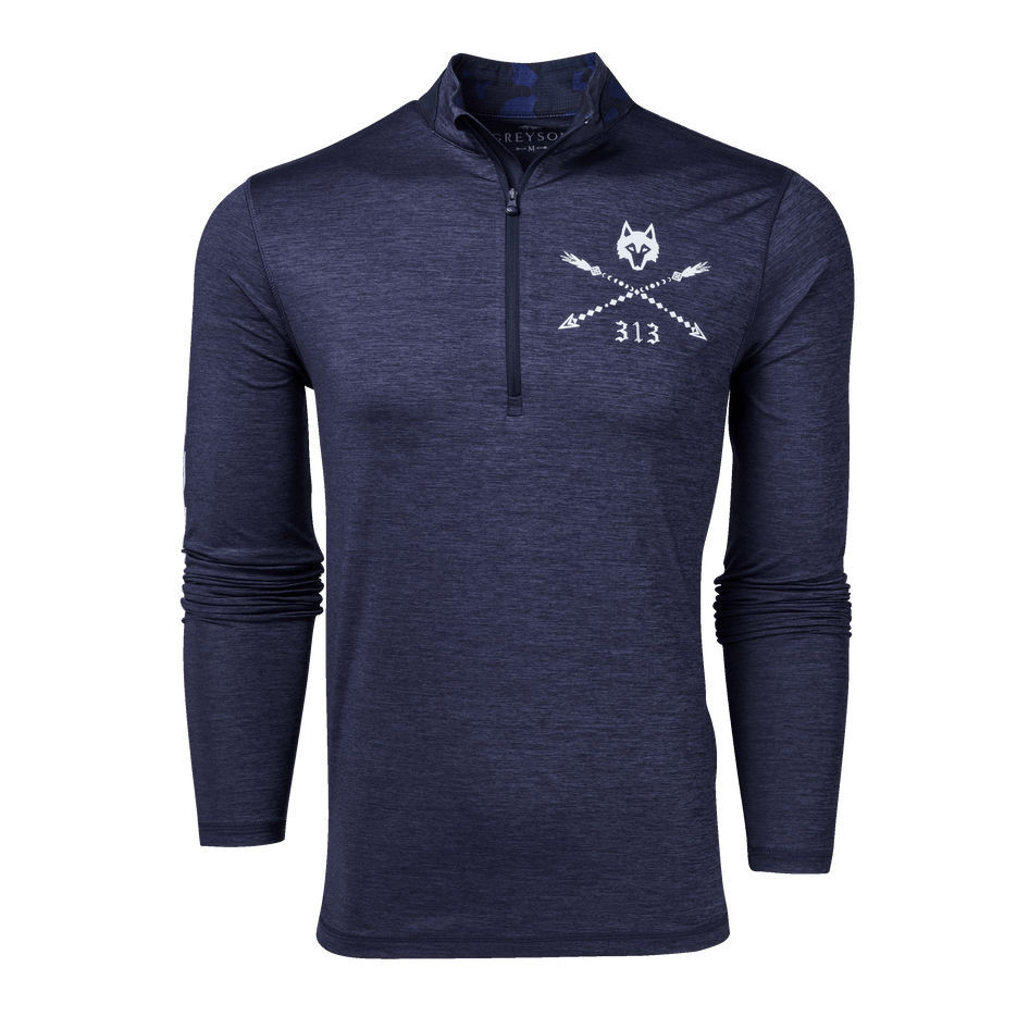 Greyson Clothiers Where The Wolves Are Guide Sport Quarter-Zip in MALTESE BLUE