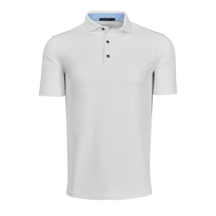 Arctic White Greyson Cayuse Short Sleeve Polo - Front View | Greyson Clothiers