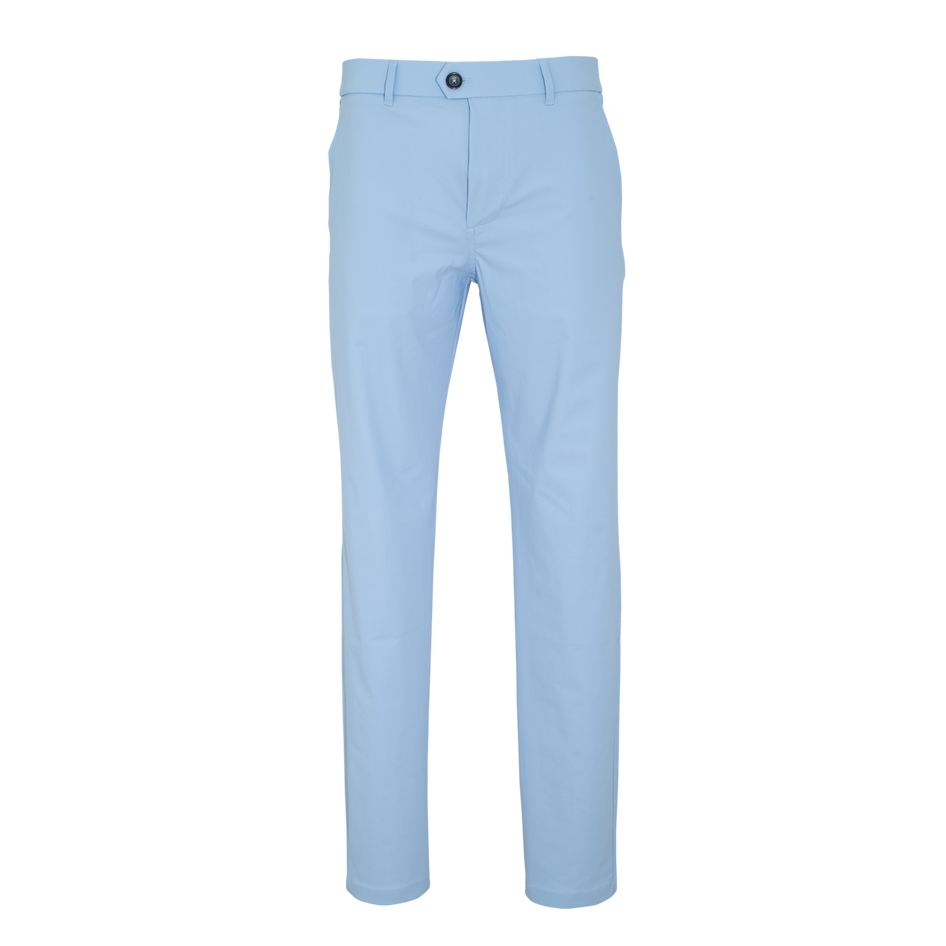 Greyson Clothiers Montauk Sport Trouser - Light Blue Slim Fit Men's Golf Pant, Front View | Greyson Clothiers