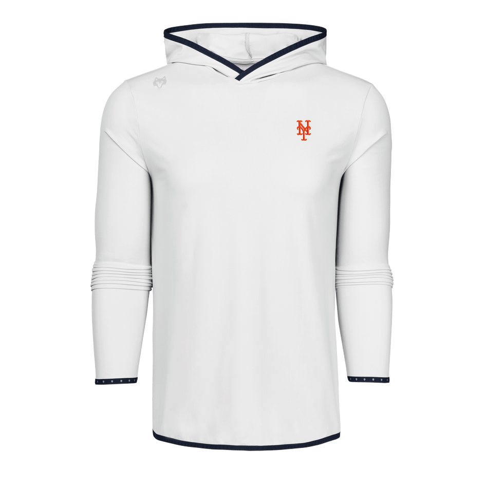 Arctic Men's New York Mets Colorado Hoodie - Flat Lay, Navy Trim Detail | Greyson Clothiers