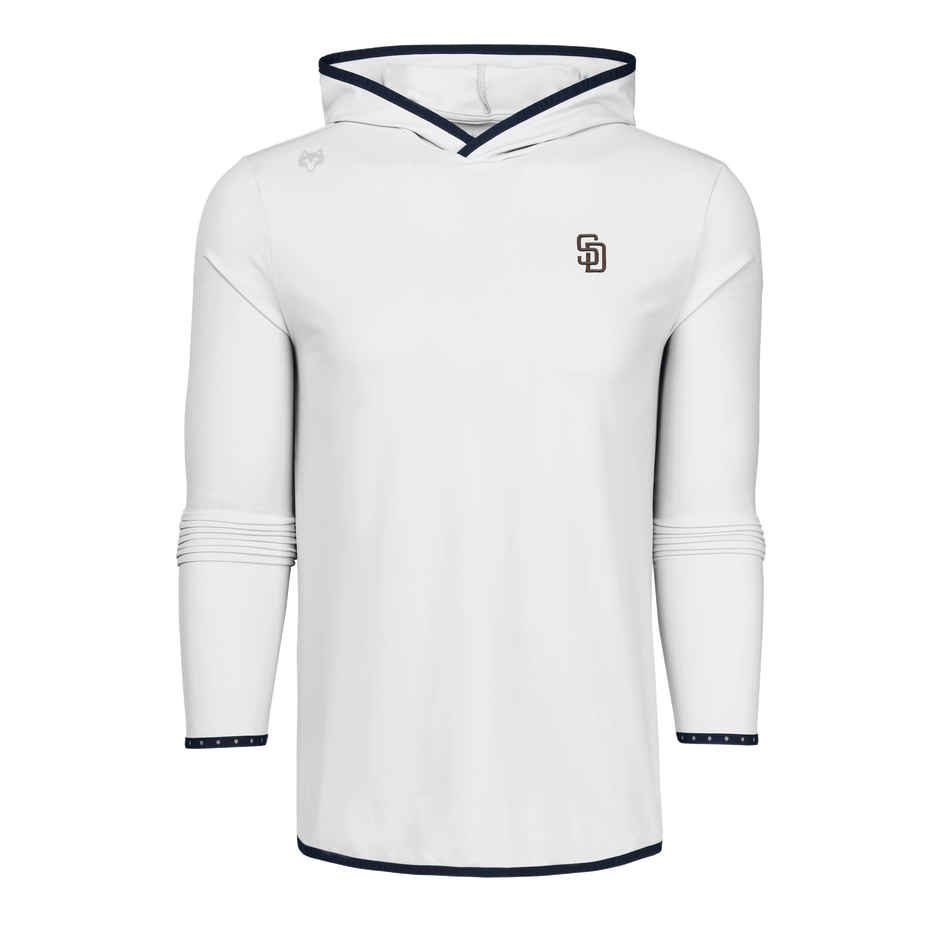 Arctic Men's San Diego Padres Colorado Hoodie - Flat Lay, Elasticated Cuffs & Wolf Logo Detail | Greyson Clothiers