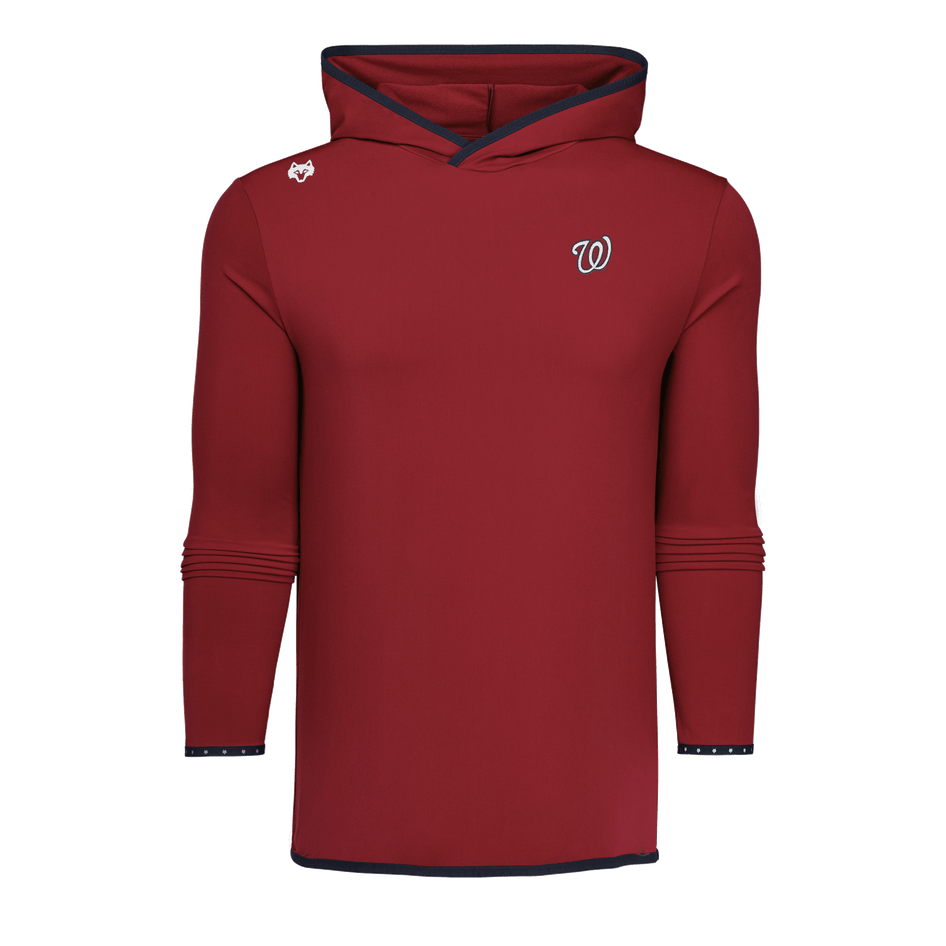 Varsity Red Washington Nationals Colorado Hoodie - Ghost Mannequin Front, Wolf Logo Detail | Greyson Clothiers