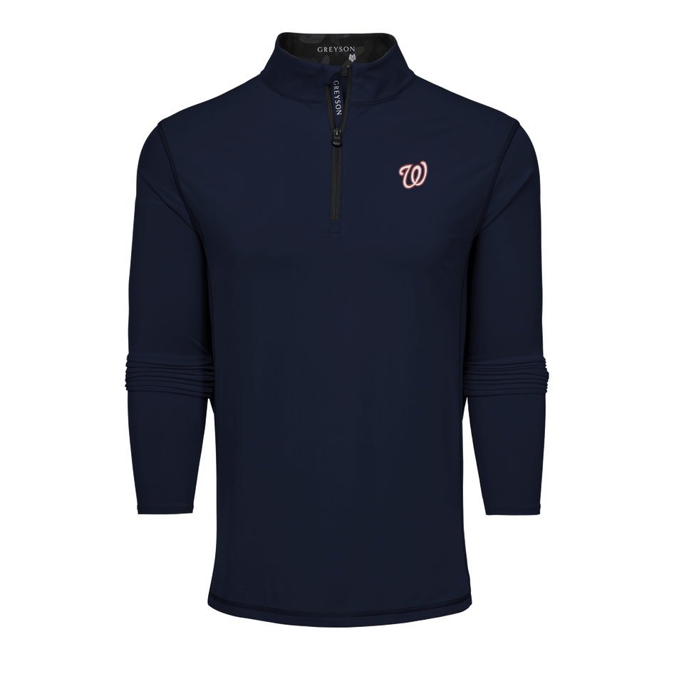 Navy Washington Nationals Colorado Quarter-Zip Mock Neck - Front View | Greyson Clothiers