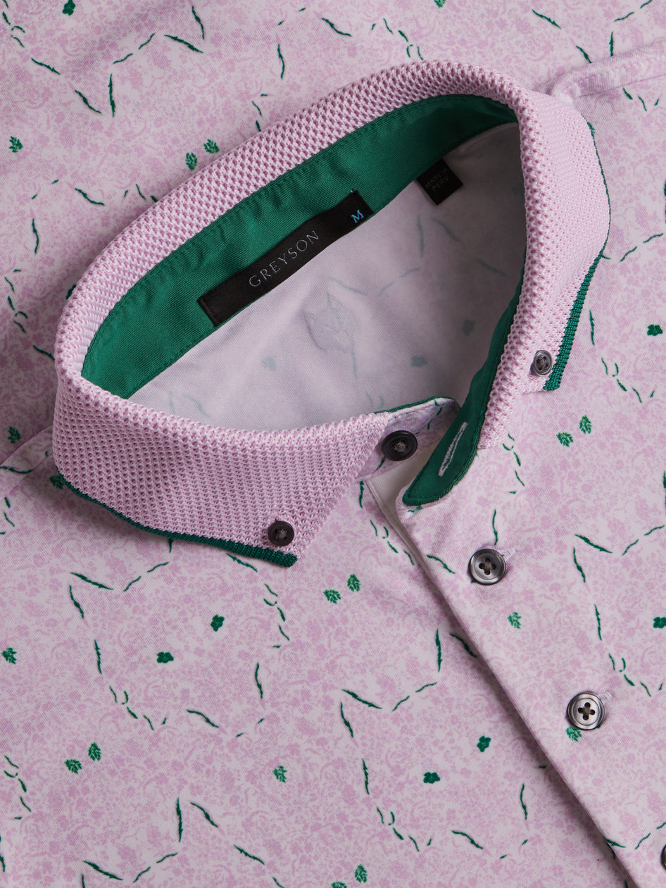 Greyson Clothiers Garden Of Wolves Polo in ARCTIC