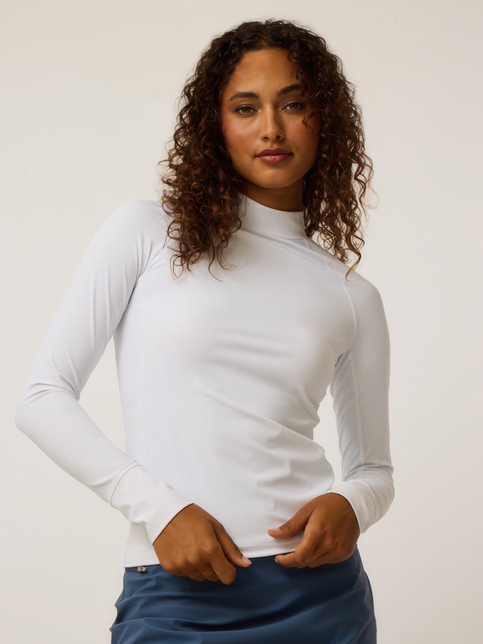 Greyson Clothiers Soleil Mock Neck in ARCTIC
