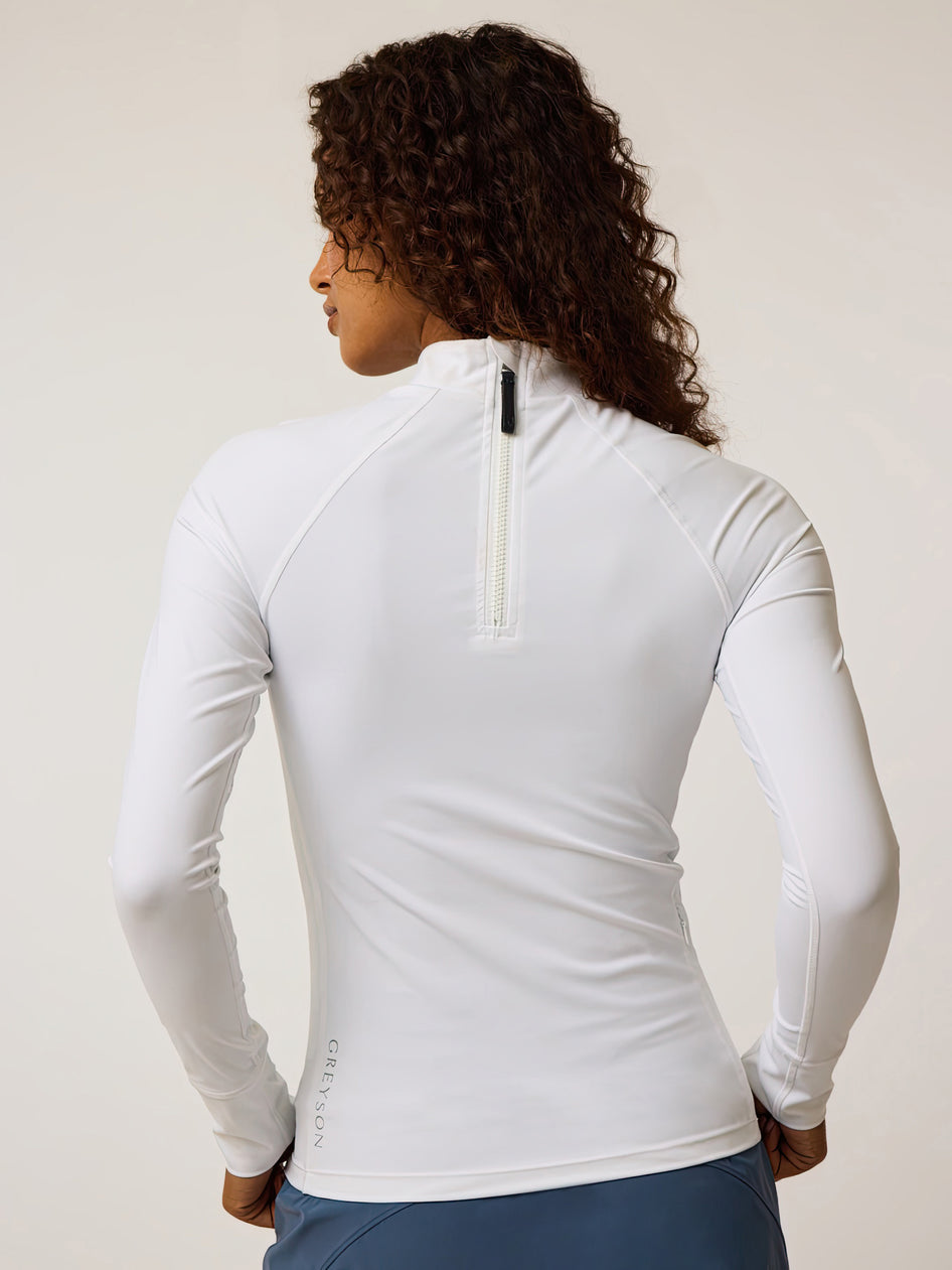Greyson Clothiers Soleil Mock Neck in ARCTIC