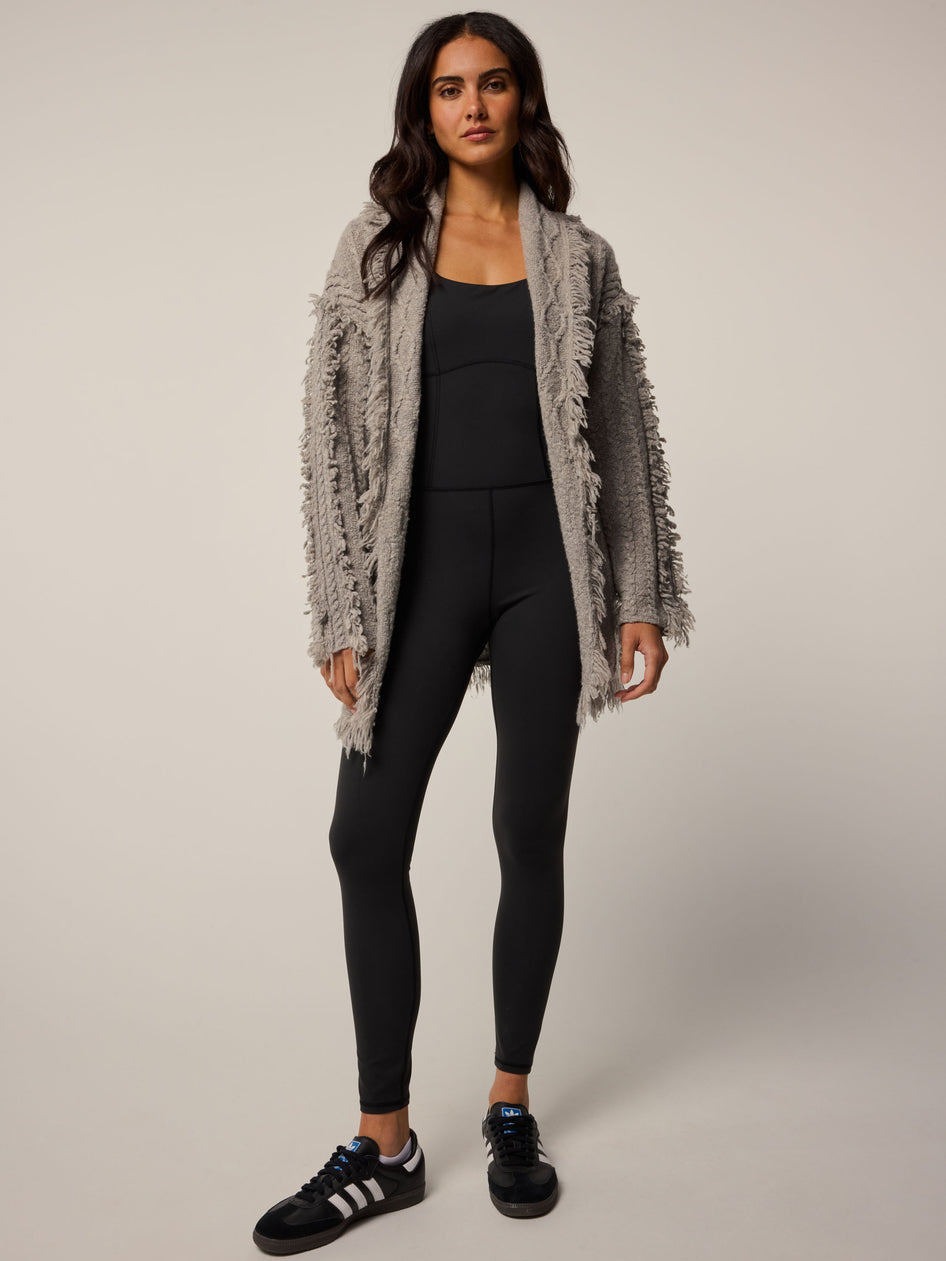 Greyson Clothiers Odin Cable Knit Cardigan in GREY HEATHER
