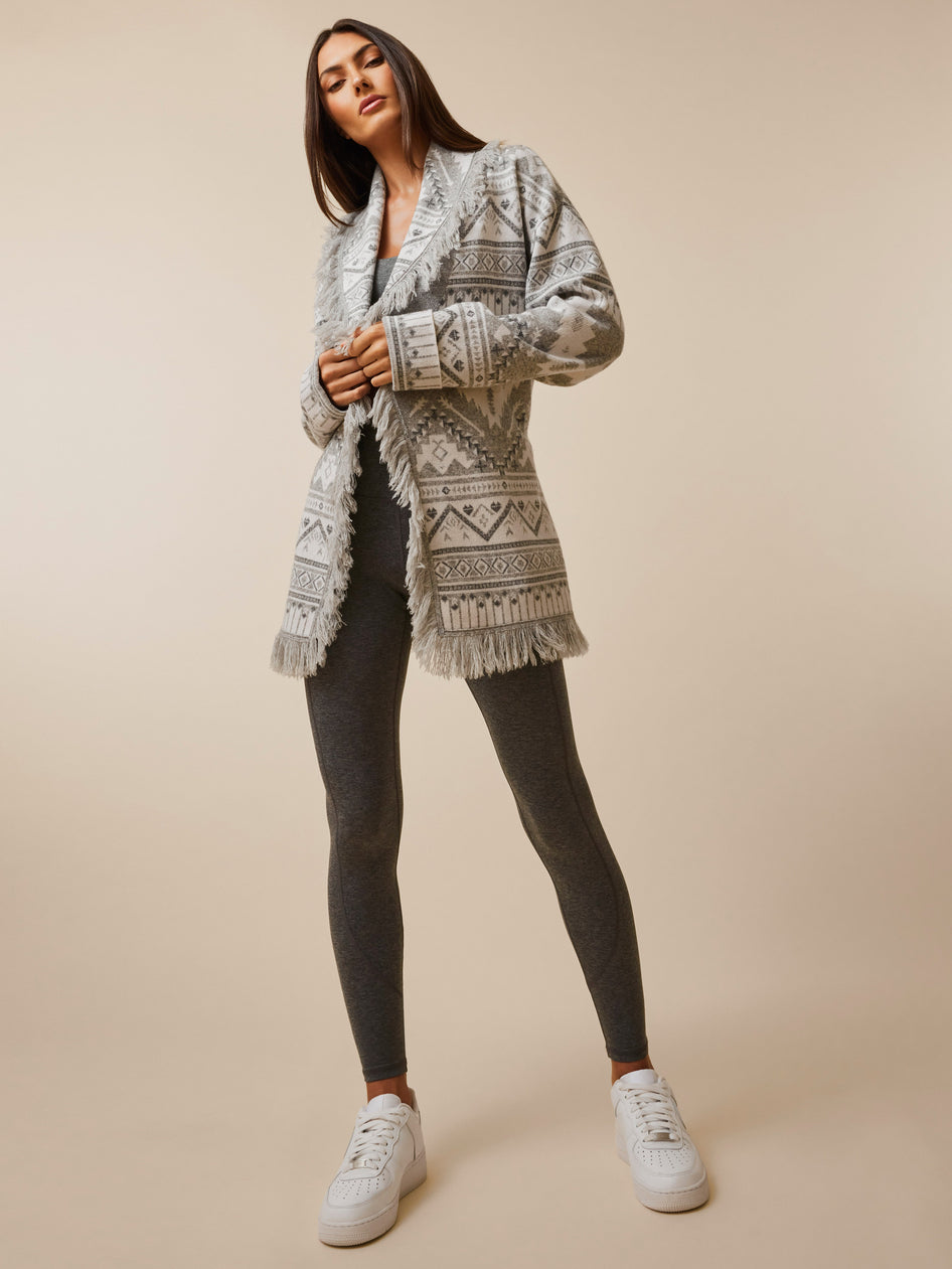 Greyson Clothiers Ghostwolf Odin Cardigan in LIGHT GREY HEATHER