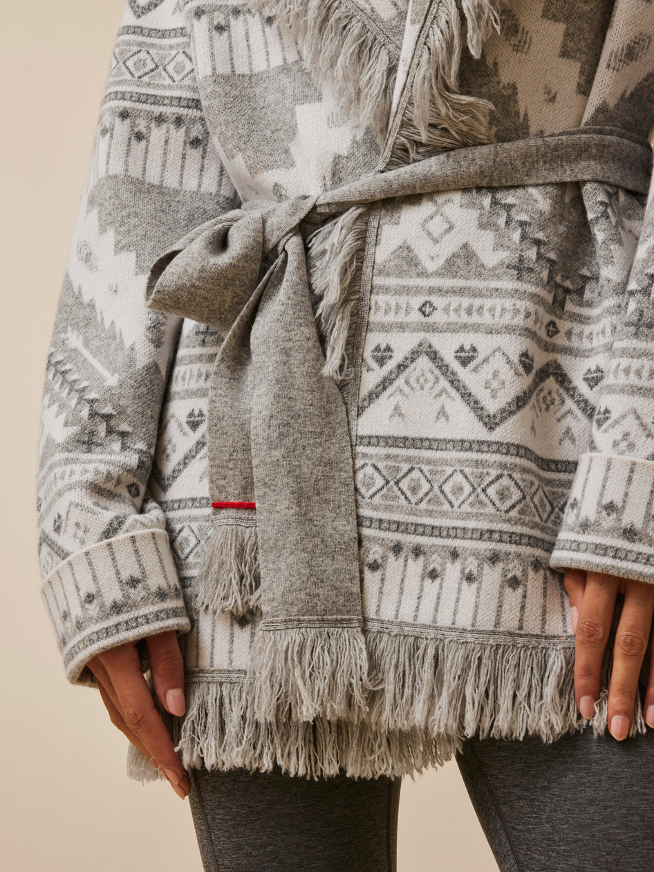 Greyson Clothiers Ghostwolf Odin Cardigan in LIGHT GREY HEATHER