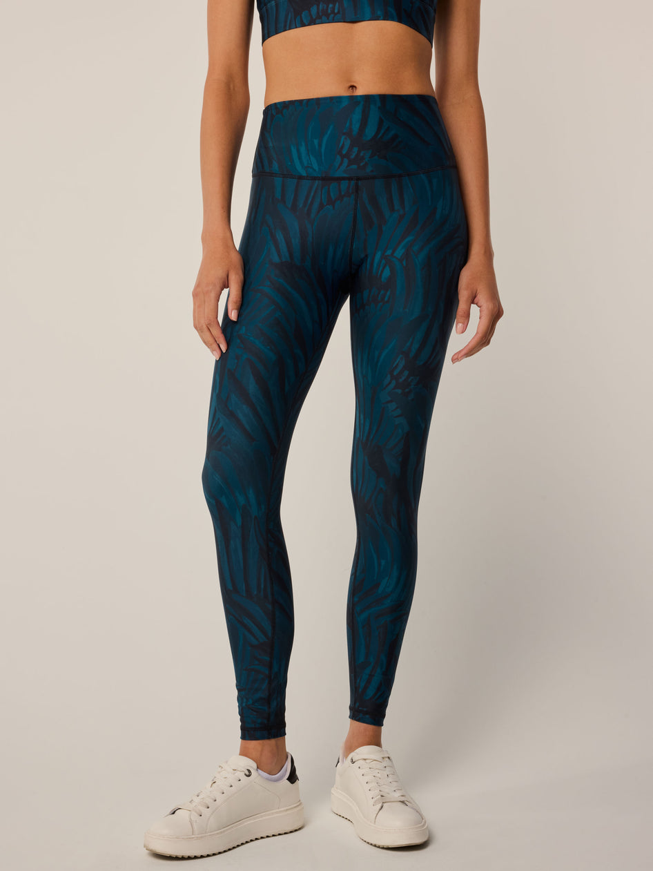 Greyson Clothiers Camo Feather Luna Legging in AEGEAN