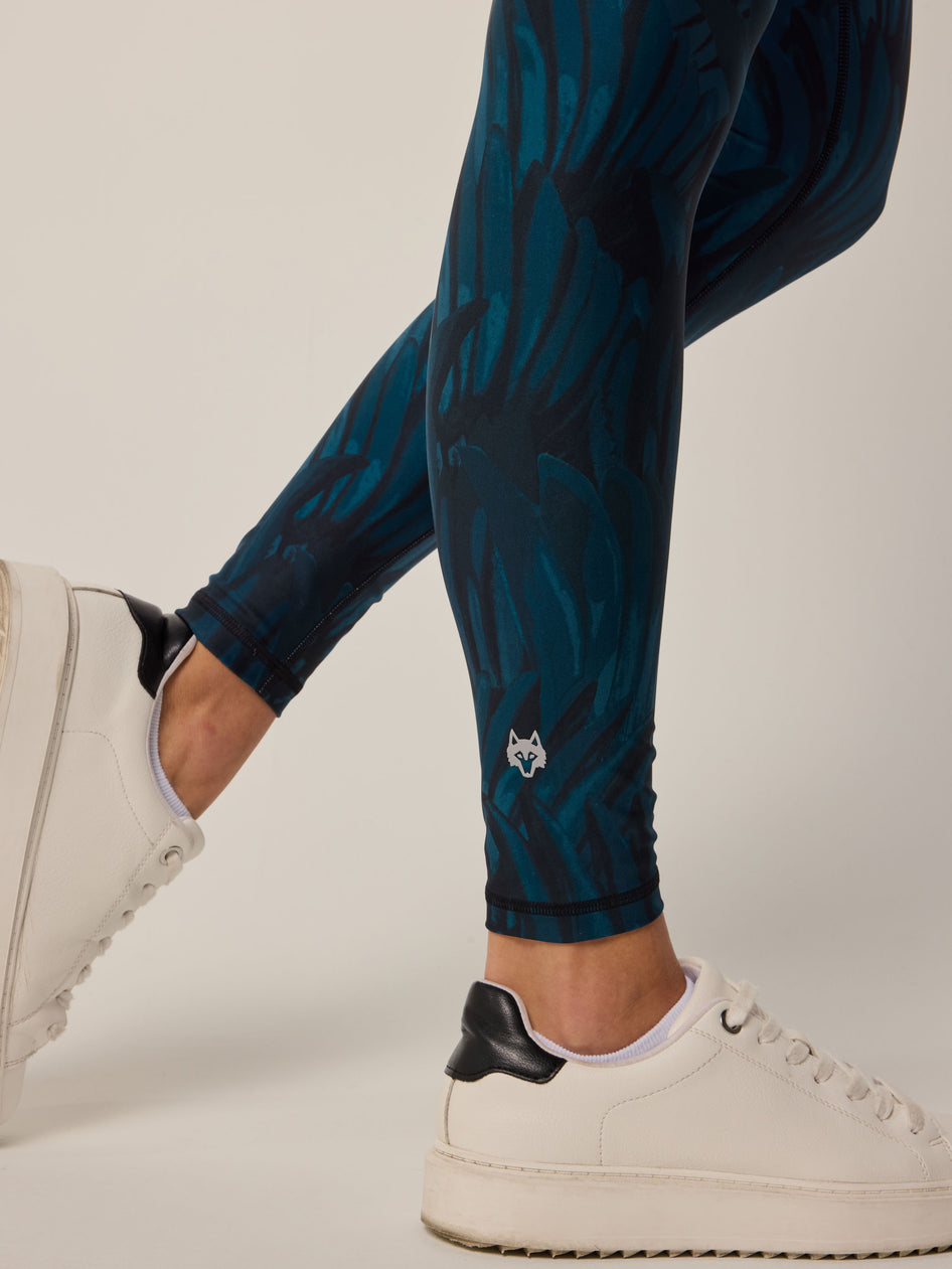Greyson Clothiers Camo Feather Luna Legging in AEGEAN