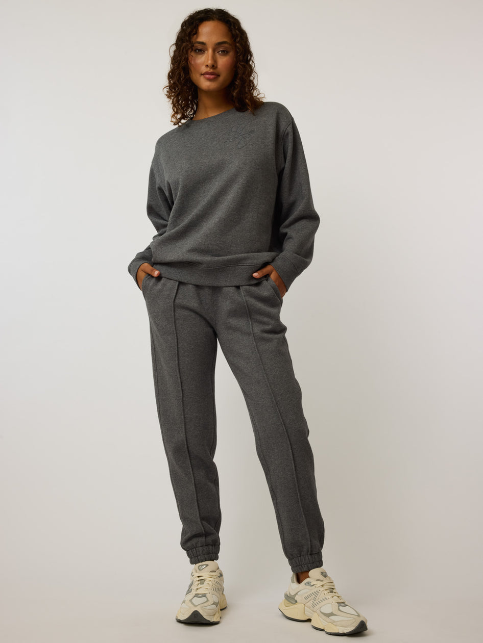 Greyson Clothiers Aspen Melange Jogger in SMOKE HEATHER