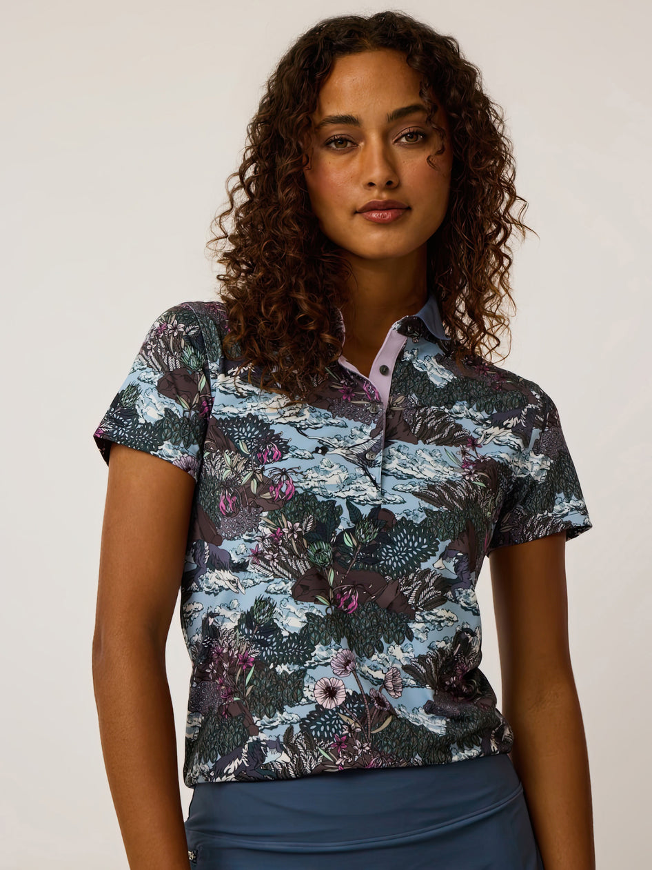Greyson Clothiers In the Clouds Scarlett Polo in WOLF BLUE