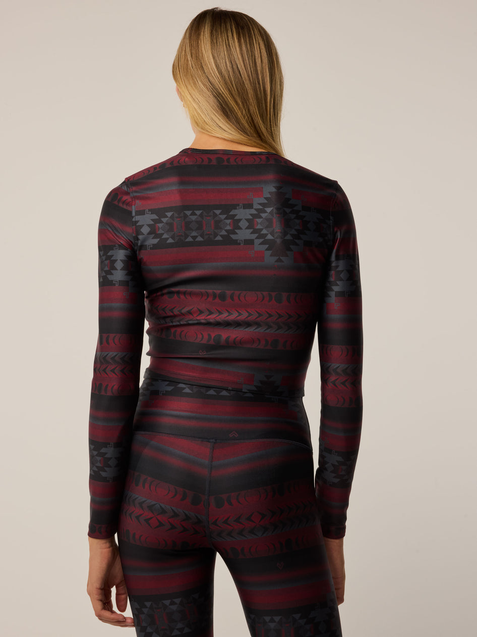 Greyson Clothiers Smokey Peaks Luna Long Sleeve Crop Top