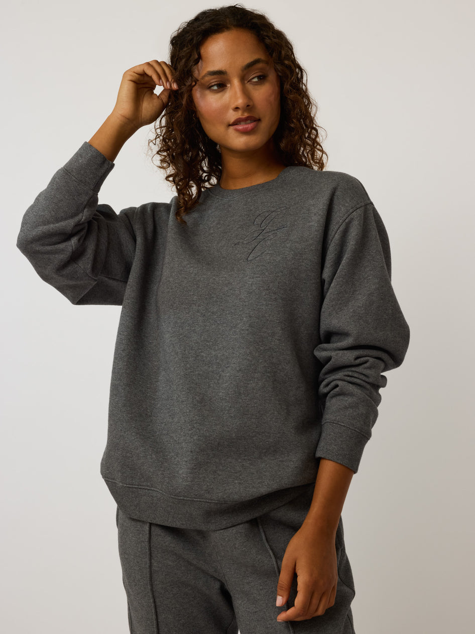 Greyson Clothiers Greyson Melange Aspen Crewneck in SMOKE HEATHER