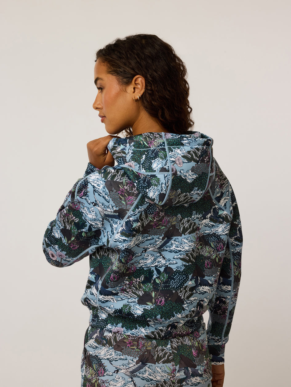 Greyson Clothiers In the Clouds Kristina Full-Zip Hoodie in WOLF BLUE