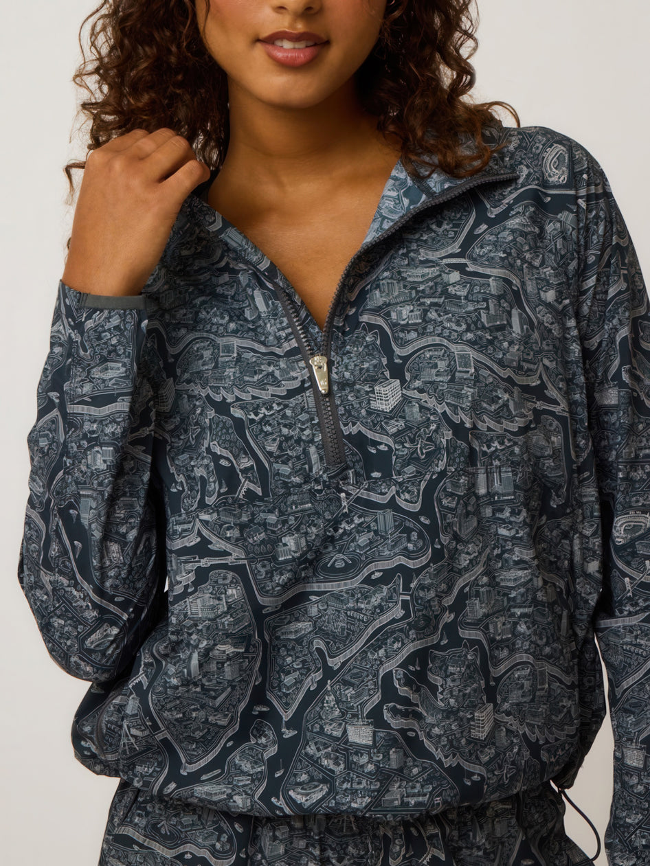 Greyson Clothiers Utopia Newago Half-Zip Jacket in ANTHRACITE
