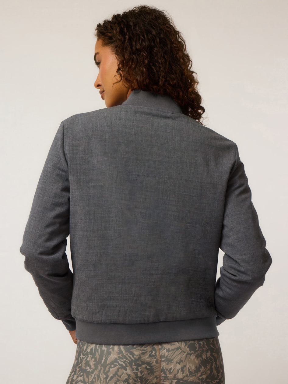 Greyson Clothiers Reversible Serrano Bomber Jacket in SMOKE HEATHER
