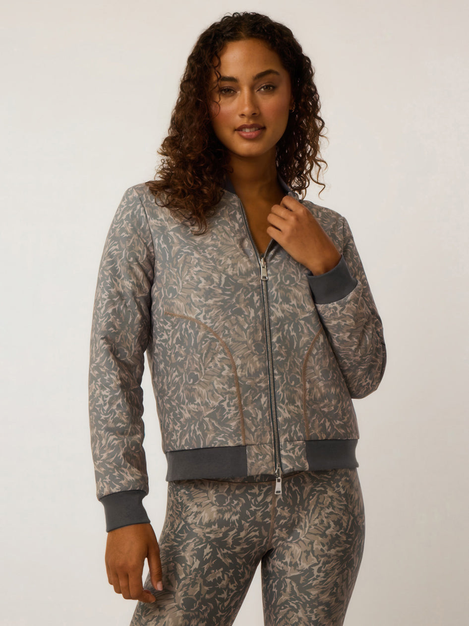 Greyson Clothiers Reversible Serrano Bomber Jacket in SMOKE HEATHER