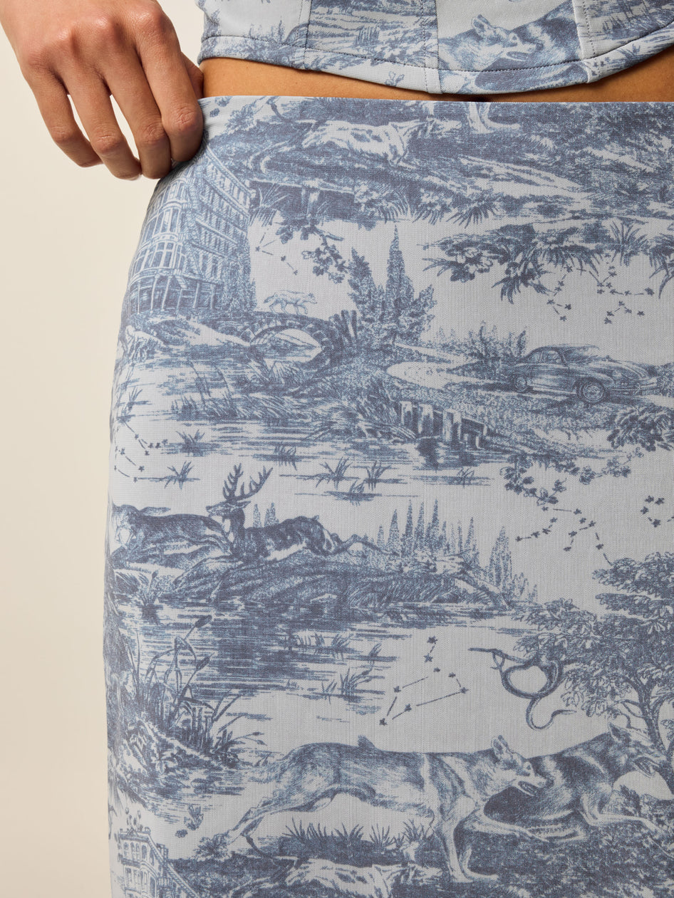 Greyson Clothiers Huntress Toile Mesh Midi Skirt