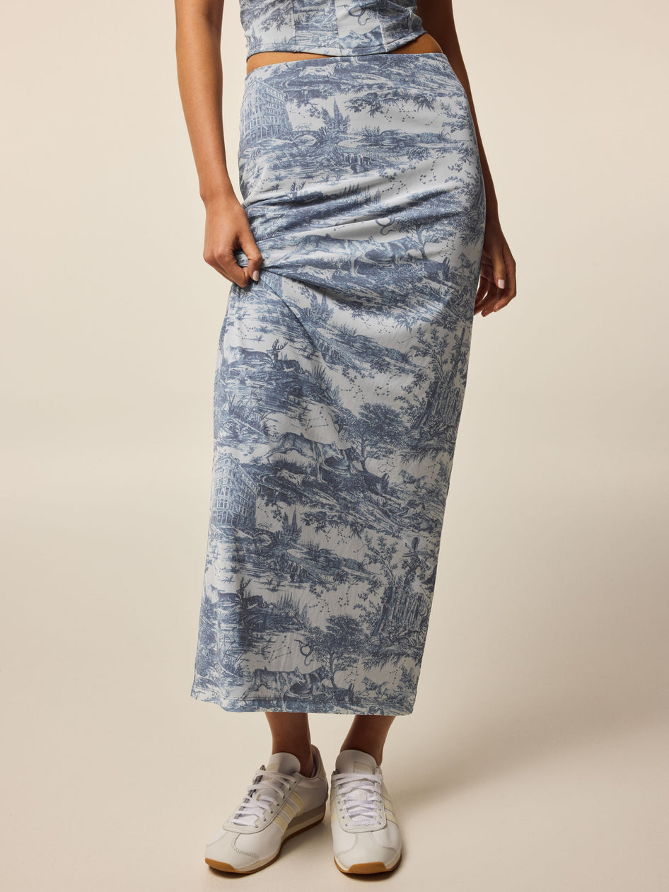 Greyson Clothiers Huntress Toile Mesh Midi Skirt