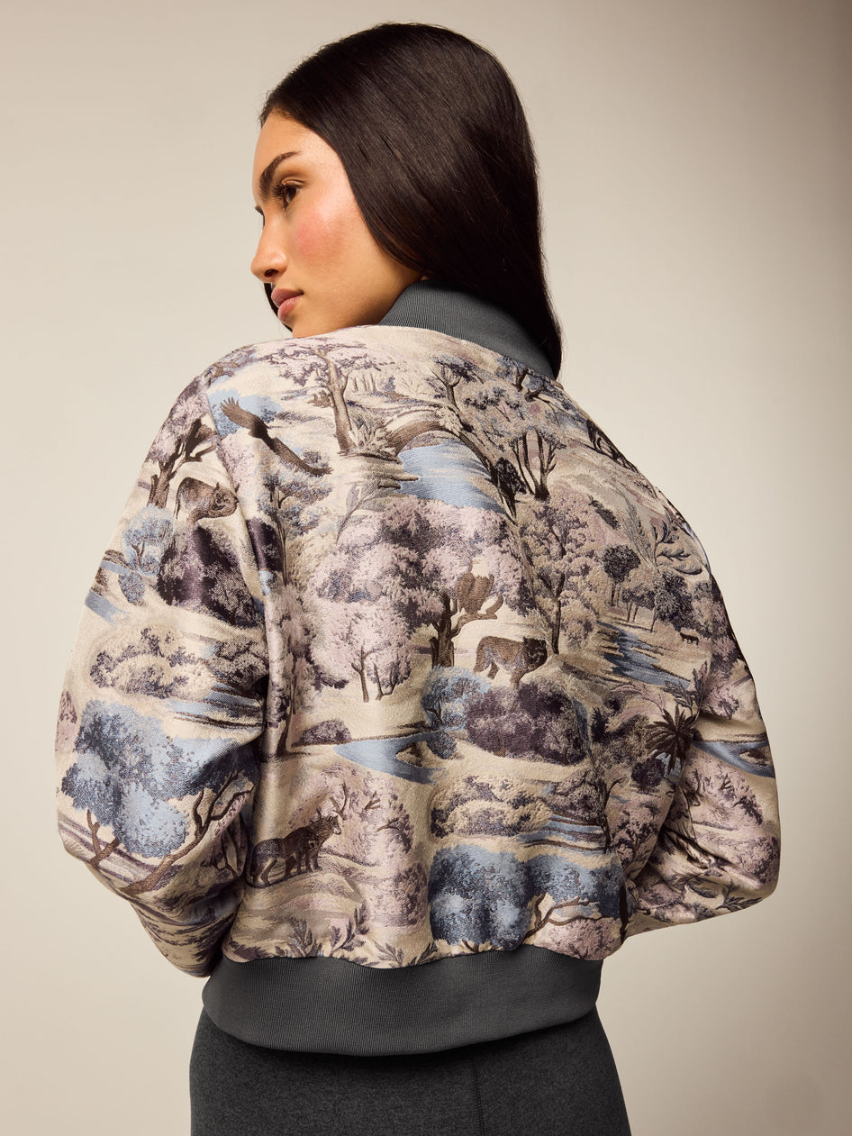 Greyson Clothiers Where Wolves Roam Jacquard Bomber Jacket