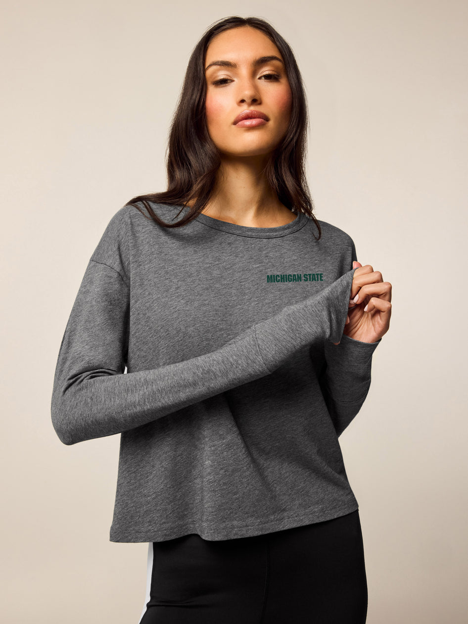 Greyson Clothiers Michigan State University Stadium Series Long Sleeve Sloane Top