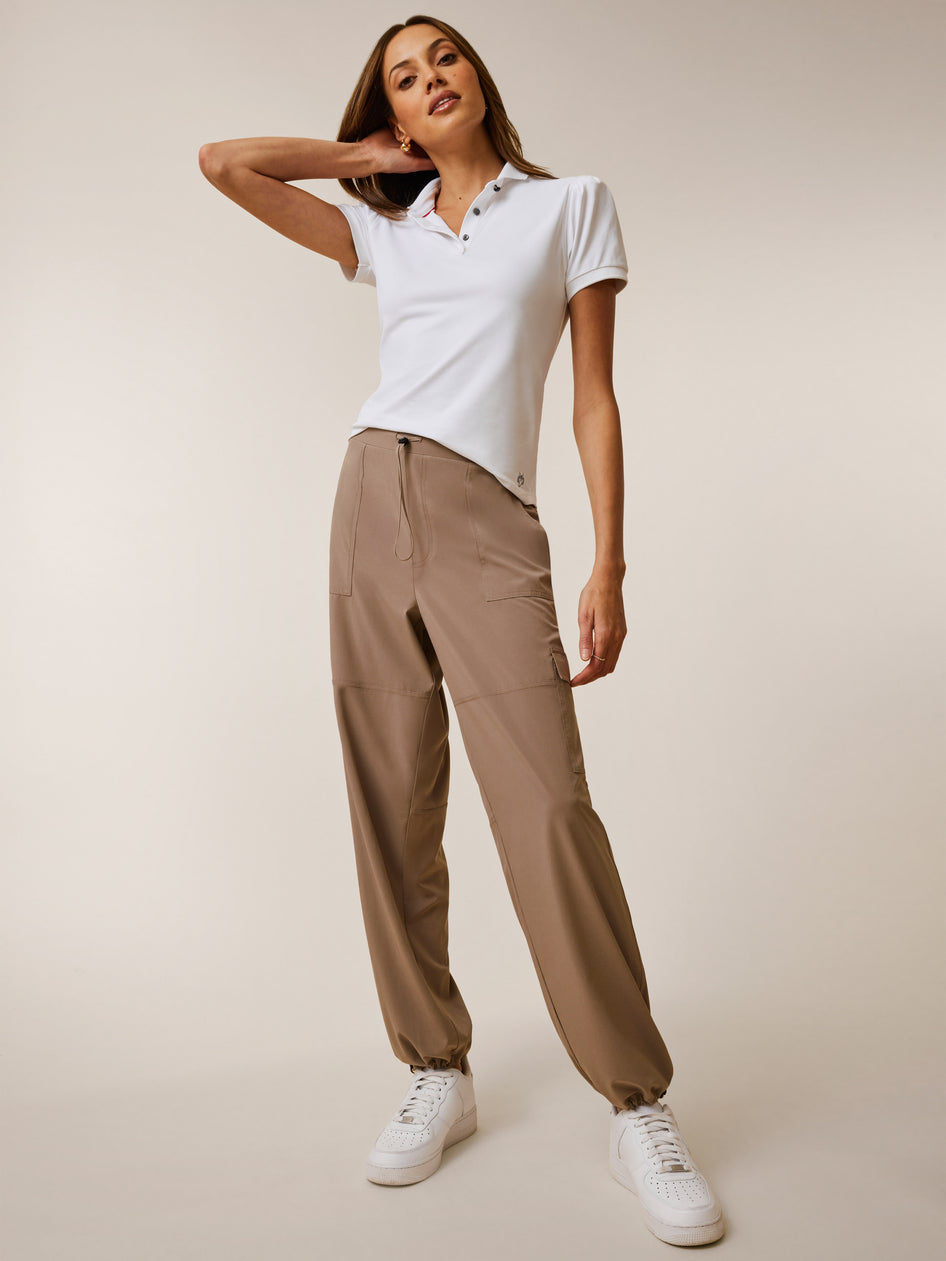 Greyson Clothiers Pique Puff Sleeve Polo in ARCTIC