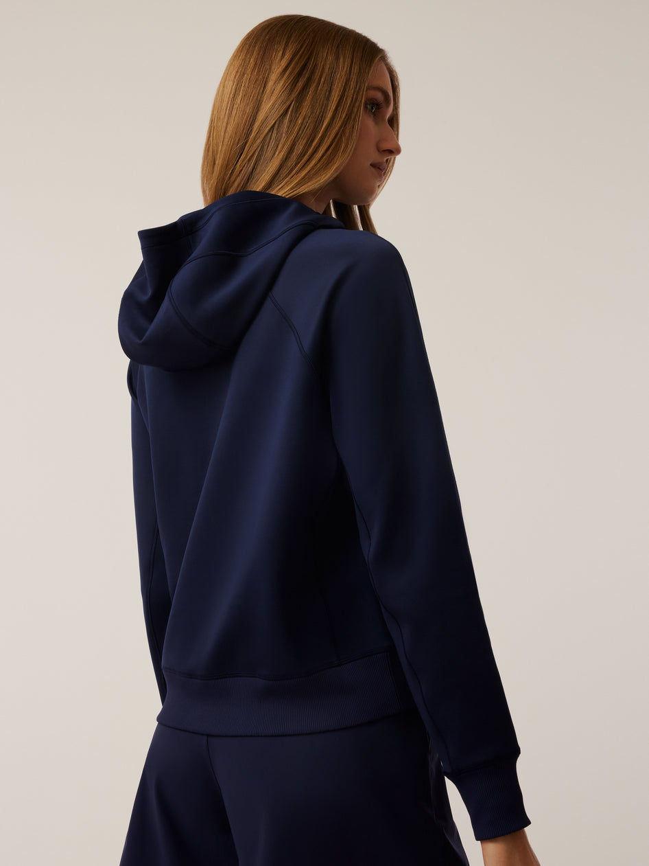 Greyson Clothiers Nash Half-Zip Hoodie in MALTESE BLUE