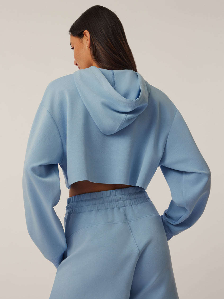 Greyson Clothiers Ojai Cropped Hoodie in WOLF BLUE