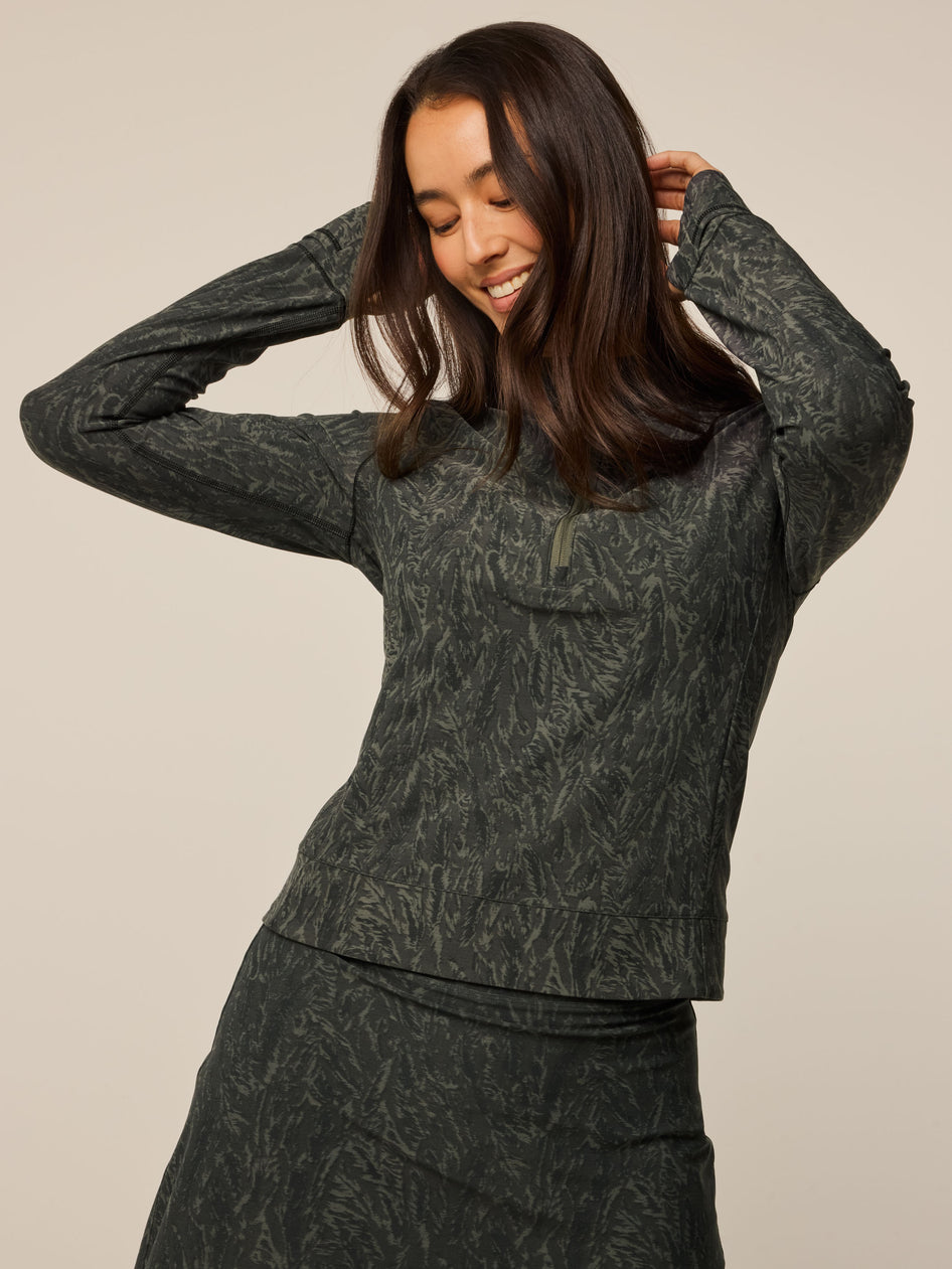 Greyson Clothiers Feather Jacquard Halley Quarter-Zip