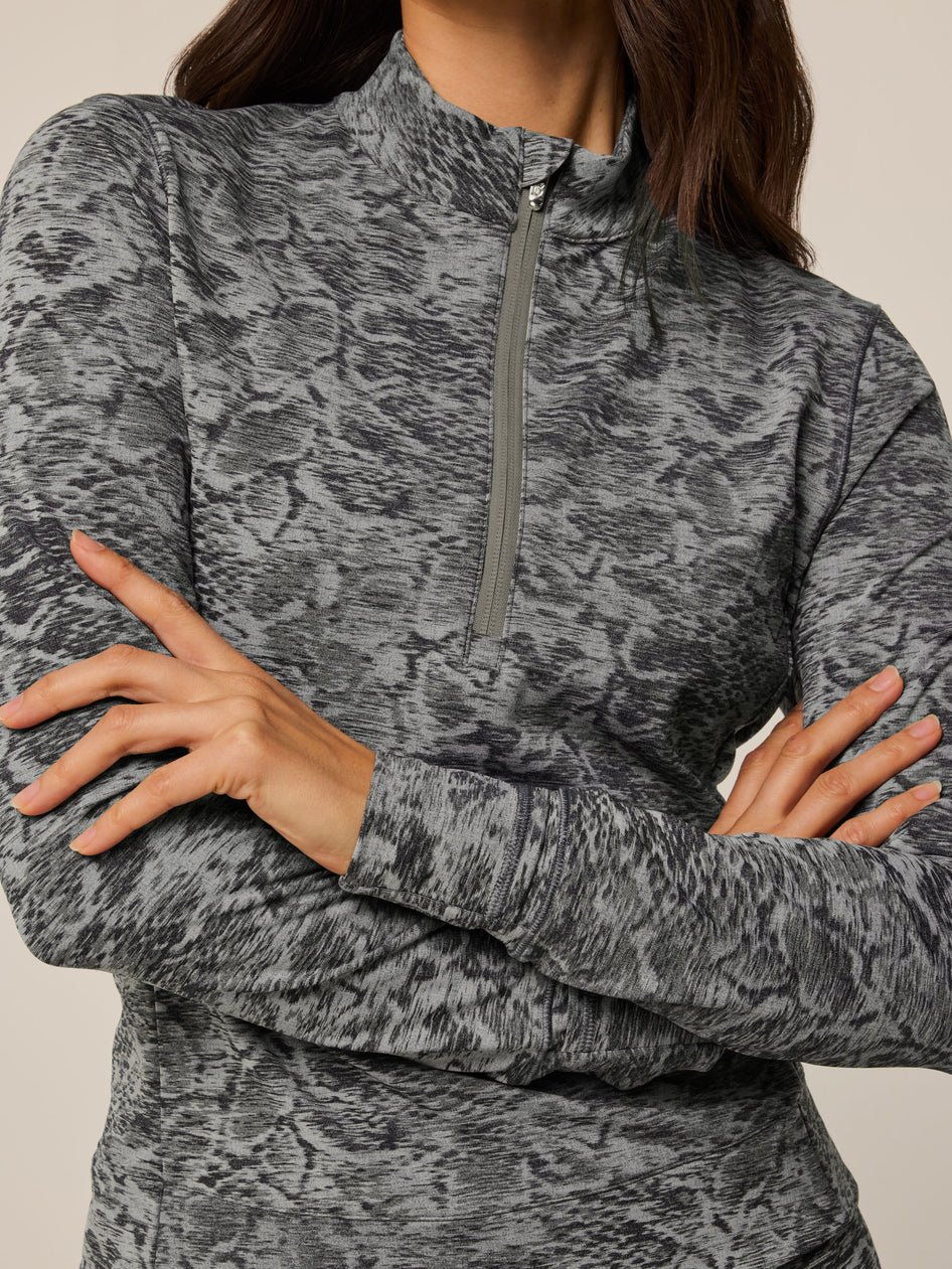Greyson Clothiers Wolf Scales Jacquard Halley Quarter-Zip