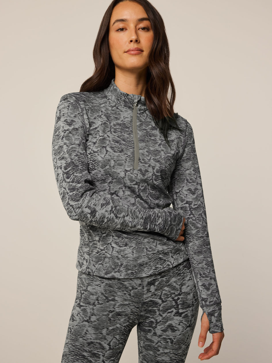 Greyson Clothiers Wolf Scales Jacquard Halley Quarter-Zip