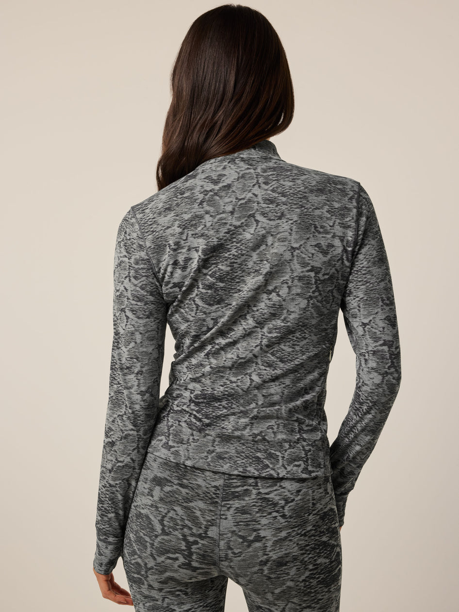 Greyson Clothiers Wolf Scales Jacquard Halley Quarter-Zip