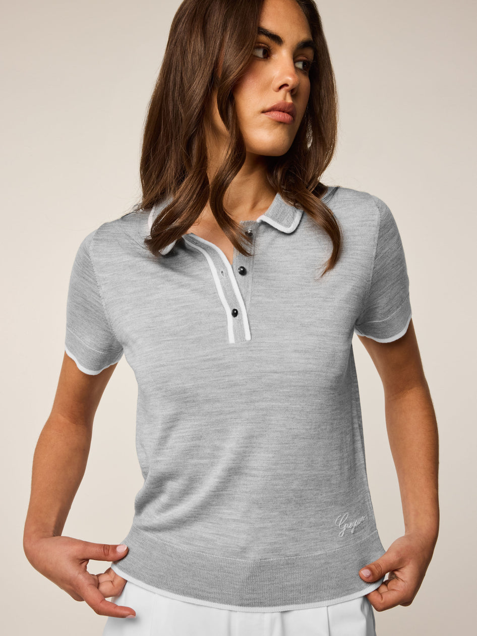 Greyson Clothiers Leith Merino Script Short Sleeve Sweater