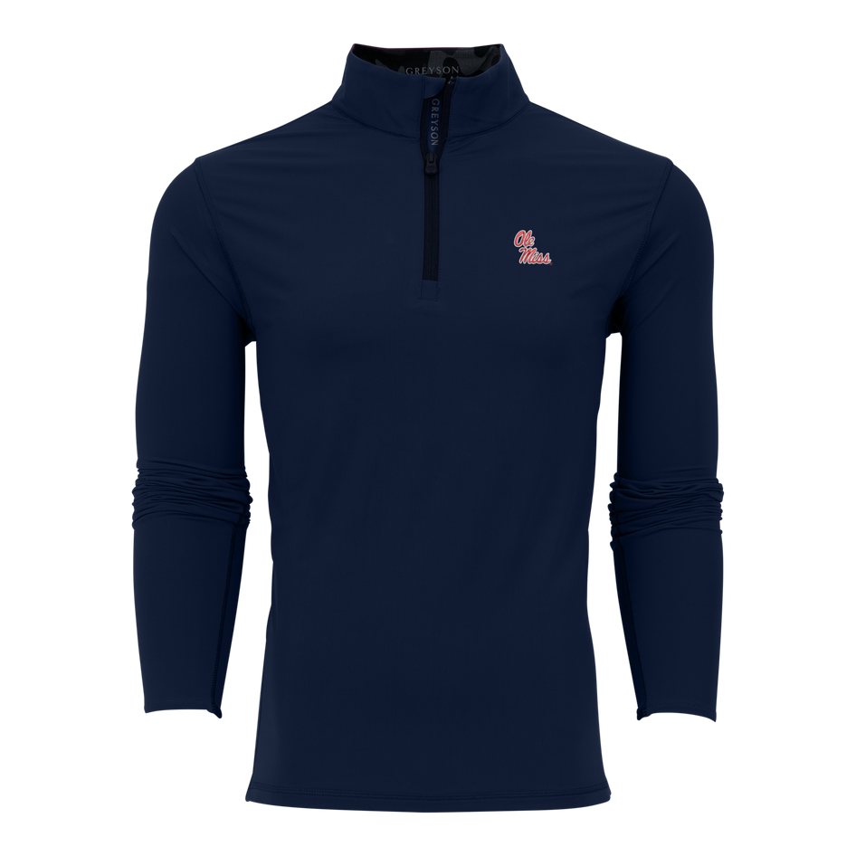 Greyson Clothiers Ole Miss Tate Quarter-Zip in MALTESE BLUE