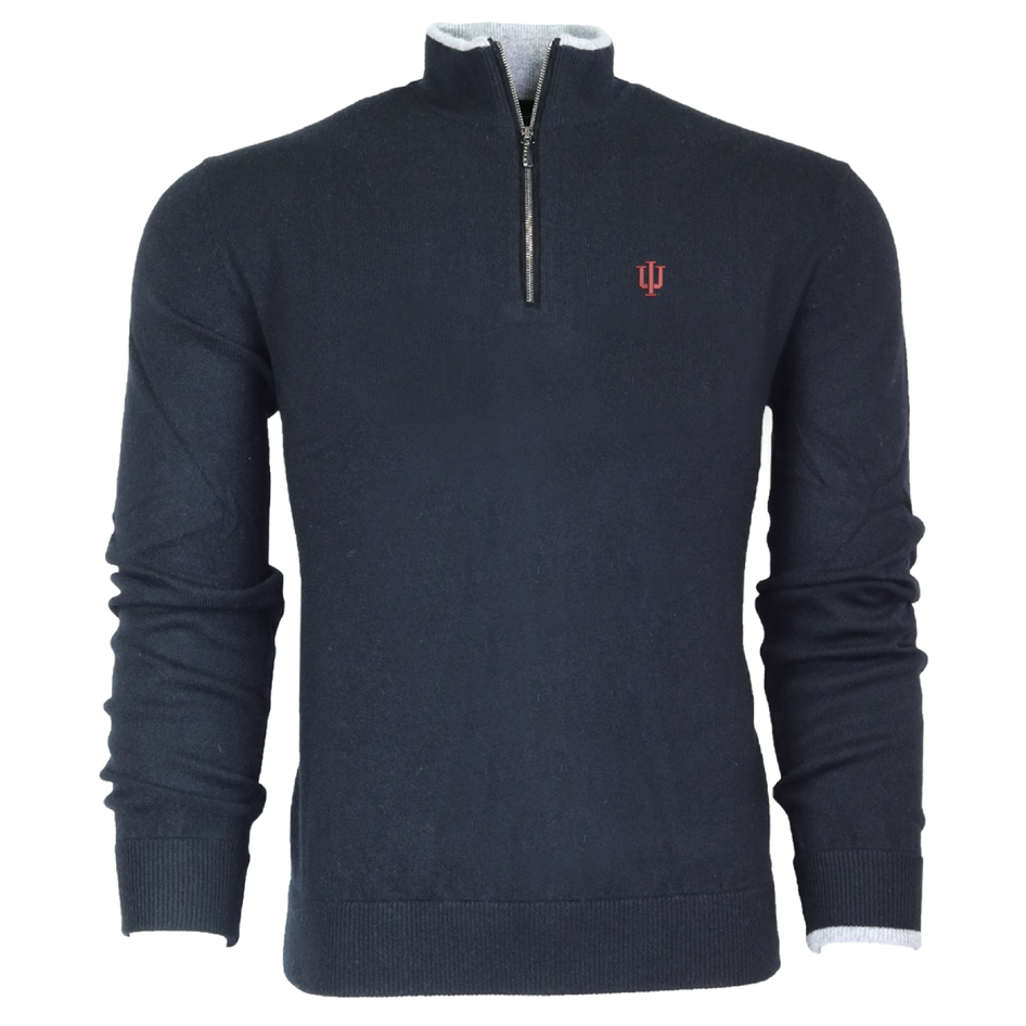 Greyson Clothiers Indiana Sebonack Quarter-Zip Sweater in SHEPHERD