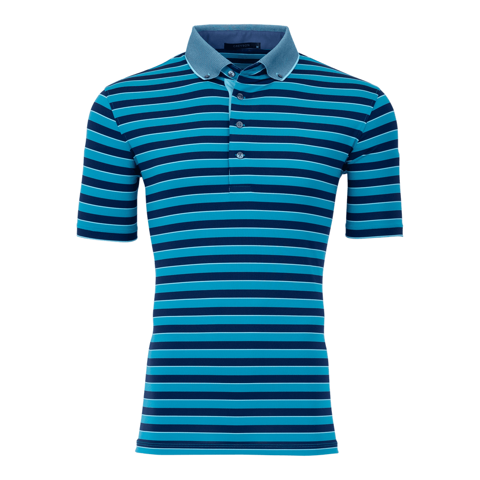 Greyson Clothiers Wolastoq Polo in CYANO/MALTESE BLUE/TORRENT