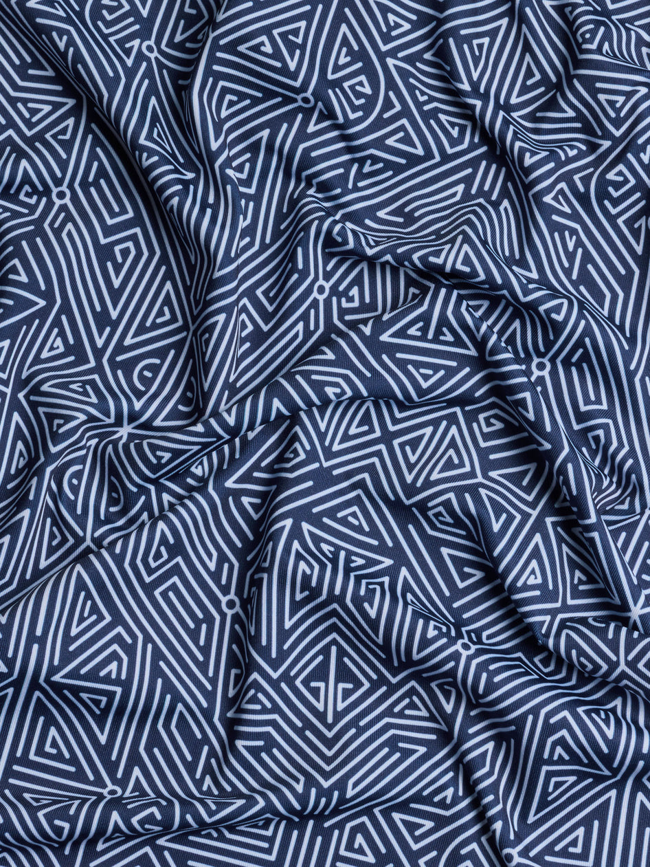 Greyson Clothiers Labyrinth Polo in MALTESE BLUE